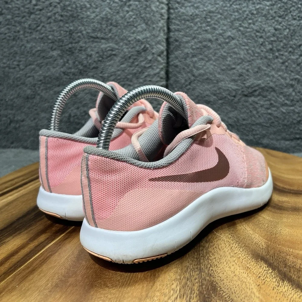 Girls Kids Youth Nike Flex Contact 917937 600 Pink White Sneakers Shoes Size‎ 5